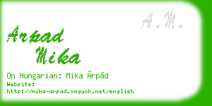 arpad mika business card